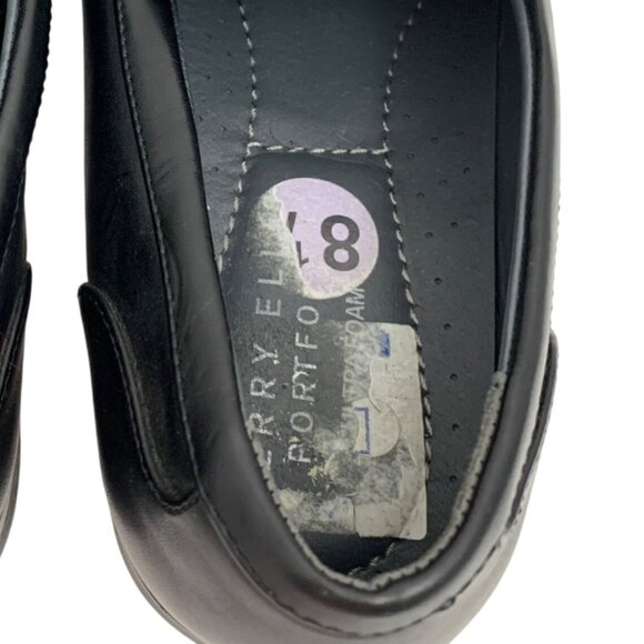 Perry Ellis Portfolio Mens Black Faux Leather Loafers Size 8.5 Style: Jimmy - Picture 4 of 8